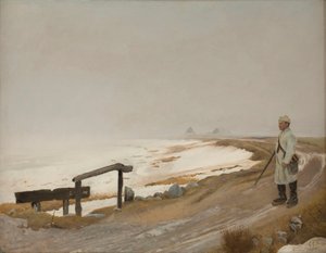 Sumuinen talvipäivä. Karrebæksminde tekijältä Laurits Andersen Ring