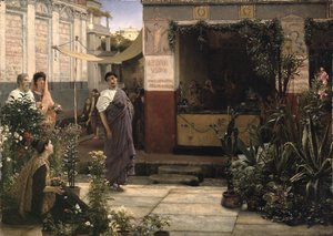 Roomalainen kukkatori tekijältä Lawrence Alma-Tadema