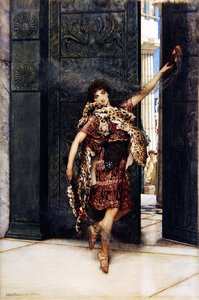 Tanssi ennen timjamia (akvarelli paperille) (katso myös 349101) tekijältä Lawrence Alma Tadema