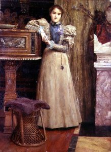 Edward Onslow Fordin tyttären Clothilde Enidin muotokuva tekijältä Lawrence Alma Tadema