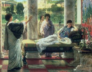 Catullus lukemassa runojaan Lesbian talossa, 1870 tekijältä Lawrence Alma Tadema