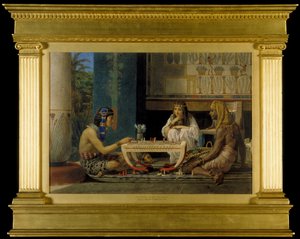 Egyptiläiset shakinpelaajat, 1865 tekijältä Lawrence Alma Tadema