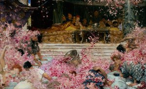 Study for The Roses of Heliogabalus, n. 1888 (öljy kankaalle) tekijältä Lawrence Alma Tadema