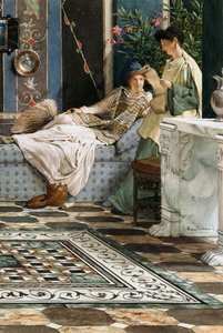 Kirje poissaolevalta, 1871 tekijältä Lawrence Alma Tadema