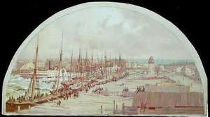 Chicagon suuri tulva vuonna 1849 (öljy kankaalle)