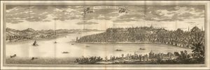 1711 kuvitus - Näkymä Konstantinopolin suuresta serrailista tekijältä Le Blond