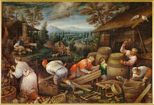 Elokuu (maalaus kankaalle) tekijältä Leandro da Ponte Bassano