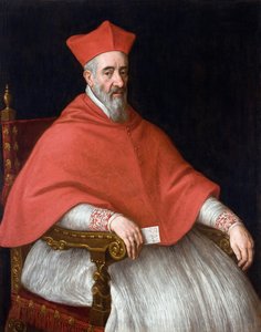Kardinaali Giovanni Delfinon (1545-1622) muotokuva - Leandro Bassanon (1557-1622) maalaus, öljy kankaalle