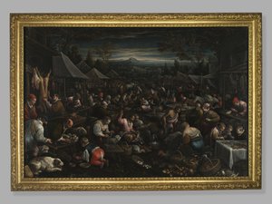 Pienet markkinat, n. 1580-1582 tekijältä Leandro da Ponte Bassano