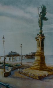 Hoven enkeli, 2000 (öljy paperille) Brightonin patsas tekijältä Lee Campbell