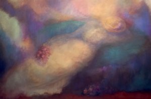 Laventelin varjot, 2025 (öljy kankaalle) tekijältä Lee Campbell