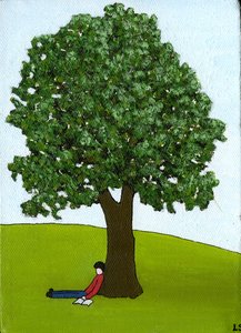 Lazy Days, 2015, (akryyli ja muste kankaalle)