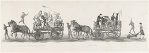 Viisi tiedekuntaa ja julkinen ylennys, 1835 Viiden tiedekunnan symbolinen esitys / julkinen promootio (otsikko esineessä) Yksittäiset esitykset, jotka nousut pitävät H.H. Leidsche Hoogeschoolin opiskelijat 9. helmikuuta: 1 tekijältä Leendert Springer (I)