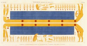 Thebes, Byban el Molouk, n. 1809-1812 (värikaiverrus) tekijältä Legentil (after)