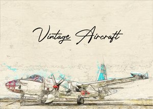 Vintage-lentokoneen luonnos