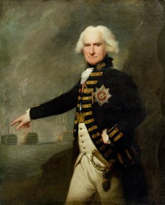 Admiral Lord Bridport (1727-1814) n. 1795 (öljy kankaalle) tekijältä Lemuel Francis Abbott