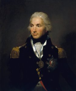 Muotokuva vara-amiraali Horatio Nelsonista (1758-1805), Nelsonin ensimmäisestä varakreivistä. Öljy kankaalle tekijältä Lemuel Francis Abbott