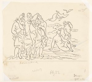 Uimarit (luonnos) tekijältä Leo Gestel