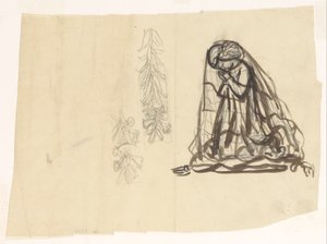 Rukoileva tyttö ja koriste tekijältä Leo Gestel
