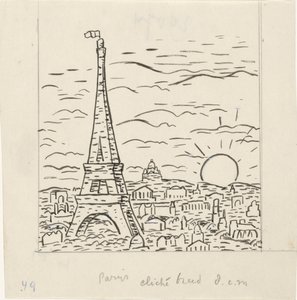Näkymä Eiffel-tornille Pariisissa tekijältä Leo Gestel