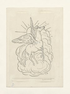 Pegasus lentää pilvien edessä (1891–1941) tekijältä Leo Gestel