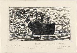 Laiva saapuu Lontoon satamaan (nimi esineessä) tekijältä Leo Gestel