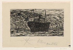 Laiva saapuu Lontoon satamaan tekijältä Leo Gestel