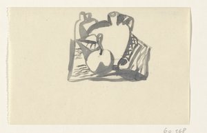 Asetelma omenalla ja kannulla tekijältä Leo Gestel