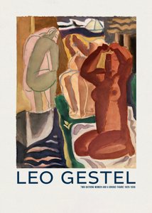 Kaksi uivaa naista ja silta tekijältä Leo Gestel