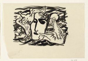 Naisen pää ja lokit taustalla meri tekijältä Leo Gestel