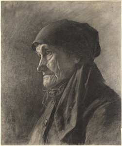Iäkäs talonpoikanainen tekijältä Leon Augustin Lhermitte