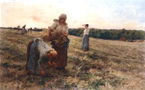 Gleaners at Sunset, 1889 tekijältä Leon Augustin Lhermitte