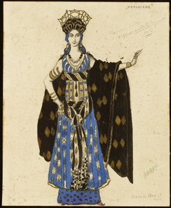 Pukusuunnittelu "Salomelle": Herodiade, tekijältä Leon Bakst