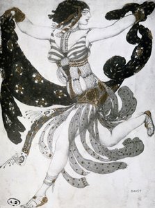 Cleopatra, baletin pukusuunnittelu, 1909 tekijältä Leon Bakst