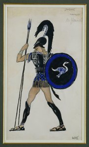 Pukusuunnittelu Hippolitukselle "Phaedresta" tekijältä Leon Bakst