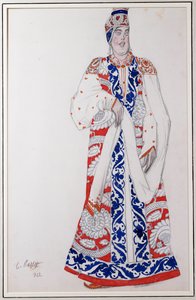 Pukusuunnittelu elokuvalle "Moskwa", 1922 tekijältä Leon Bakst