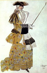 Pukusuunnittelu The Baroness Huntingille, Sleeping Beauty tekijältä Leon Bakst