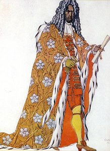 Pukusuunnittelu The Master of Ceremoniesille, Sleeping Beauty tekijältä Leon Bakst