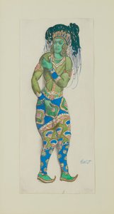 R. Hahnin pukusuunnittelu Ballet Blue Godille, 1910. tekijältä Leon Bakst