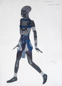 Pukusuunnittelu balettiin Cléopatre, 1909 tekijältä Leon Bakst