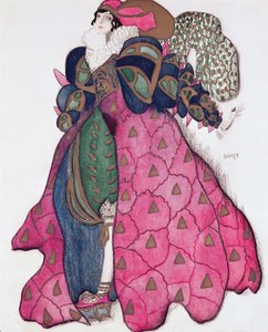 Pukusuunnittelu balettiin "La Legende de Joseph" tekijältä Leon Bakst
