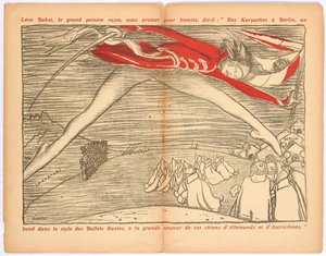 Karpaateista Berliiniin, harppaus venäläisten balettien tyyliin..., n. 1915. tekijältä Leon Bakst