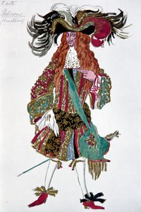 Galisson. Pukusuunnittelu P. Tšaikovskin balettiin Prinsessa, 1921 tekijältä Leon Bakst