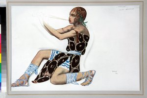 "Narcisse" Leon Bakstin (1866-1924) suunnittelema puku Nicolas Tcherepninen (1873-1945) balettiin "Narcisse" tekijältä Leon Bakst