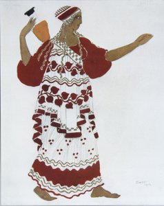 Nymfi. Pukusuunnittelu C. Debussyn balettiin The Afternoon of a Faun, 1912 tekijältä Leon Bakst