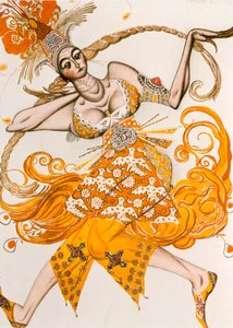 The Firebird, puku Firebirdille, Igor Stravinskyn baletti, 1910 tekijältä Leon Bakst