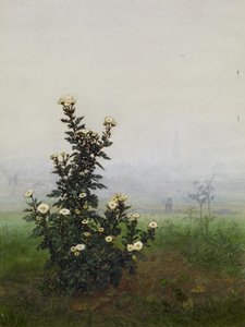 Reunuspäivänkakkaroita maiseman edustalla, Issy-les-Moulineaux (?) tekijältä Léon Bonvin