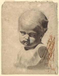 Piirustus, Lapsen rintakuva (kipsivaloksesta), 1881-92. tekijältä Leon Dabo