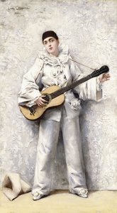 Pierrot, 1886 tekijältä Leon Francois Comerre