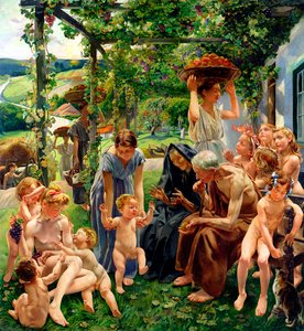 Ilta, oikea paneeli triptyykistä "Kultainen aika", 1901 (triptyykki ks. 309507).